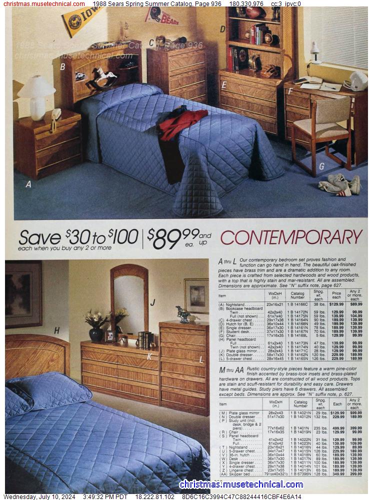 1988 Sears Spring Summer Catalog, Page 936