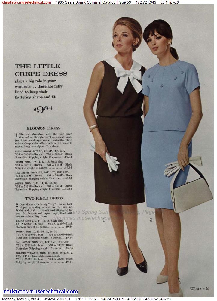 1965 Sears Spring Summer Catalog, Page 53