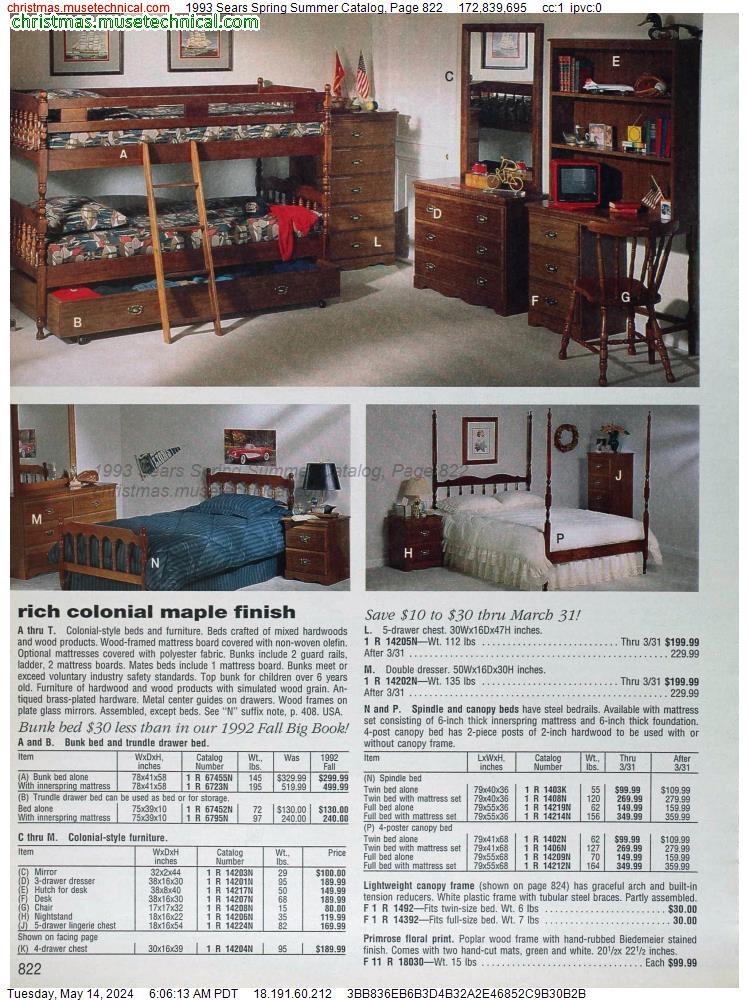 1993 Sears Spring Summer Catalog, Page 822