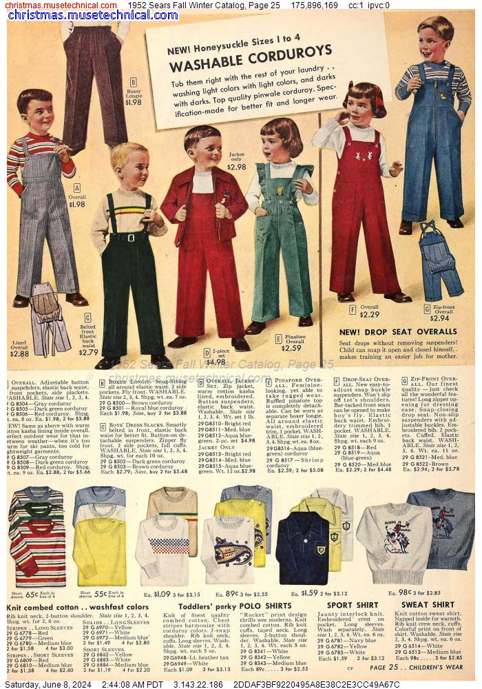 1952 Sears Fall Winter Catalog, Page 25
