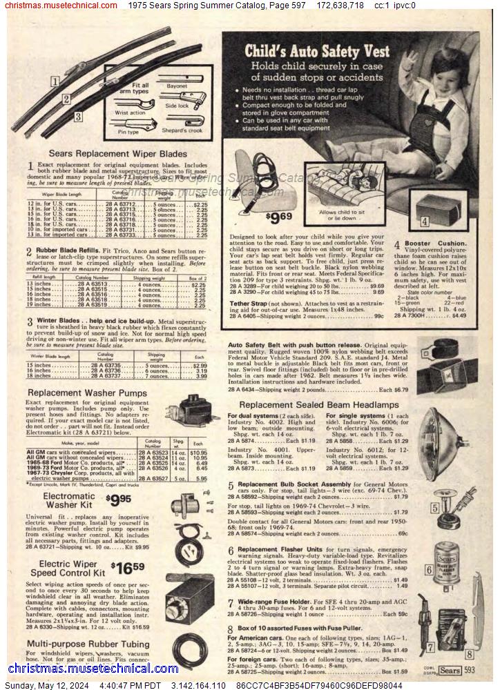 1975 Sears Spring Summer Catalog, Page 597