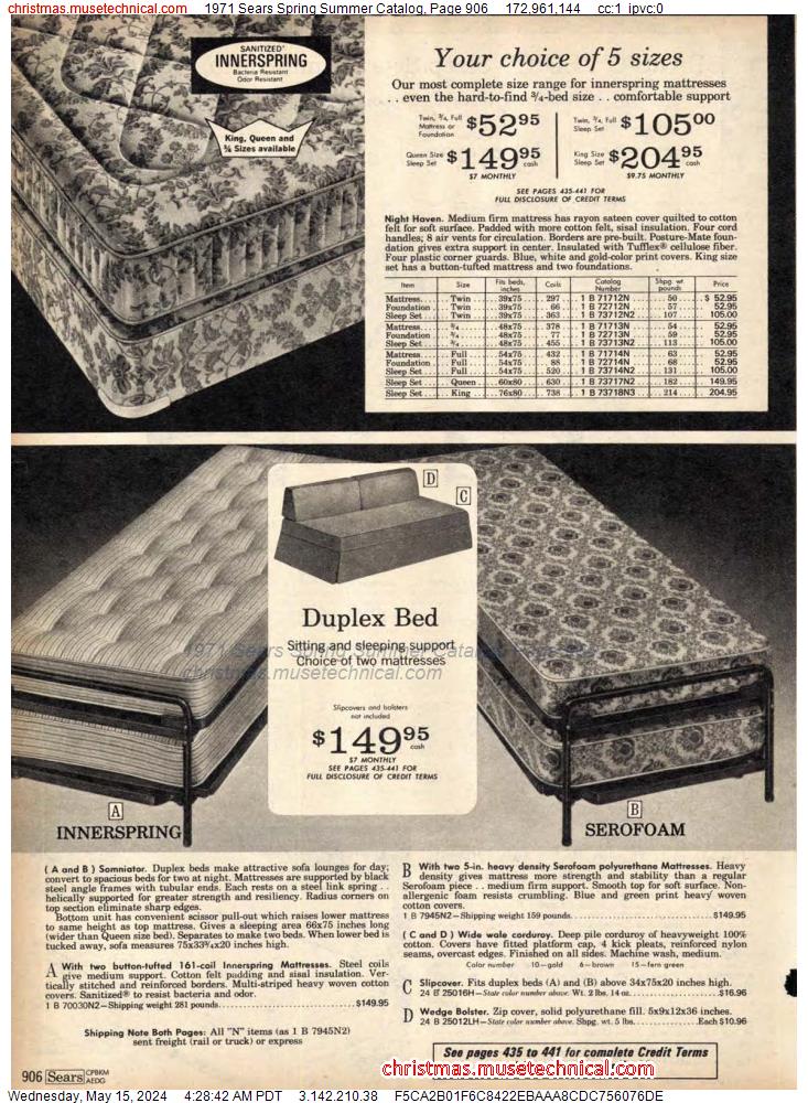 1971 Sears Spring Summer Catalog, Page 906