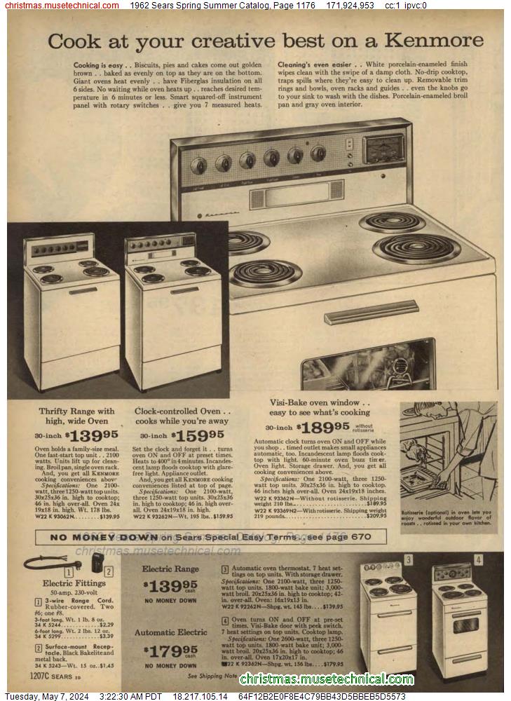 1962 Sears Spring Summer Catalog, Page 1176