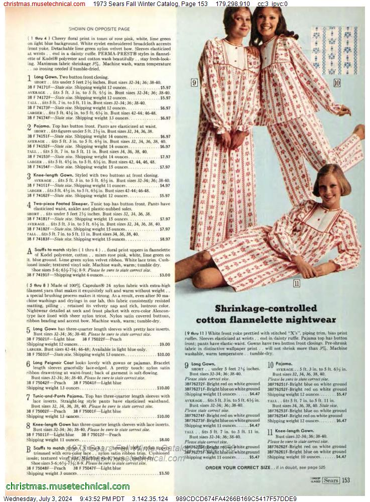 1973 Sears Fall Winter Catalog, Page 153