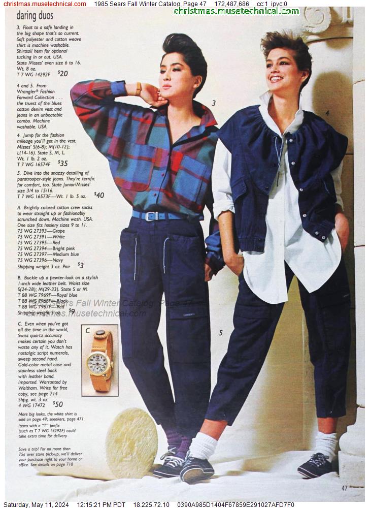 1985 Sears Fall Winter Catalog, Page 47