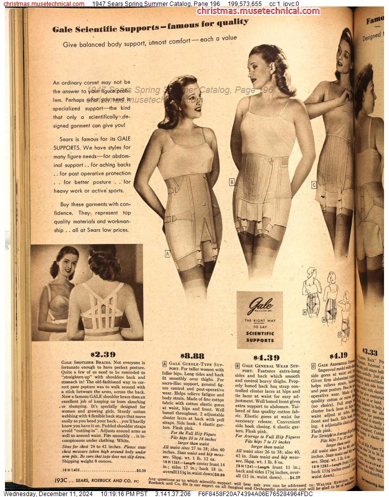 1947 Sears Spring Summer Catalog, Page 196