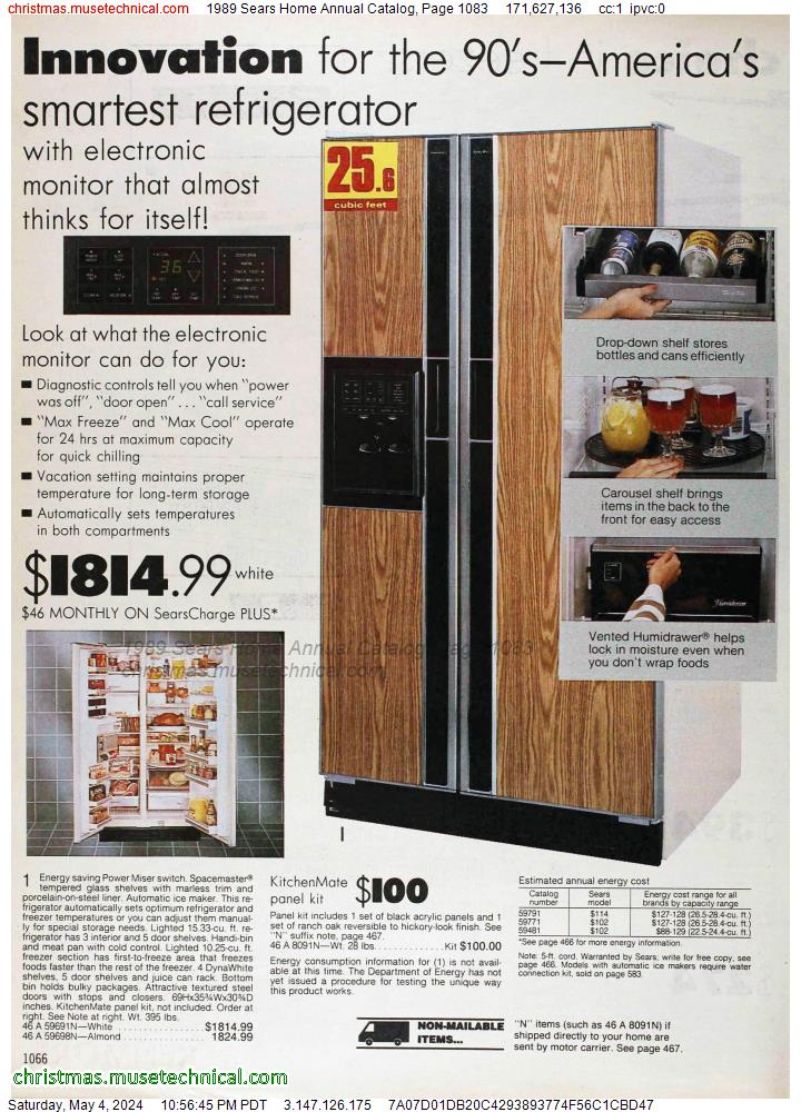 1989 Sears Home Annual Catalog, Page 1083