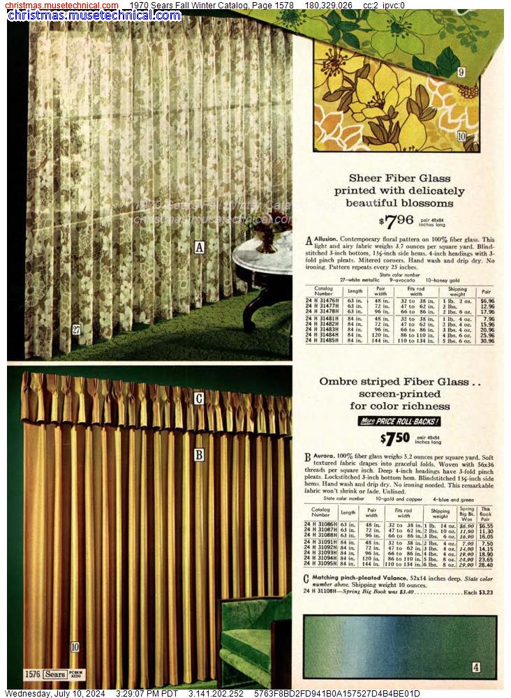 1970 Sears Fall Winter Catalog, Page 1578