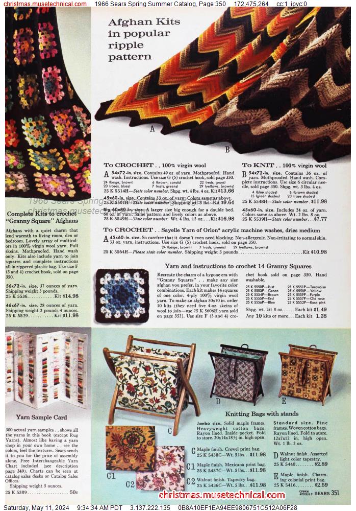 1966 Sears Spring Summer Catalog, Page 350