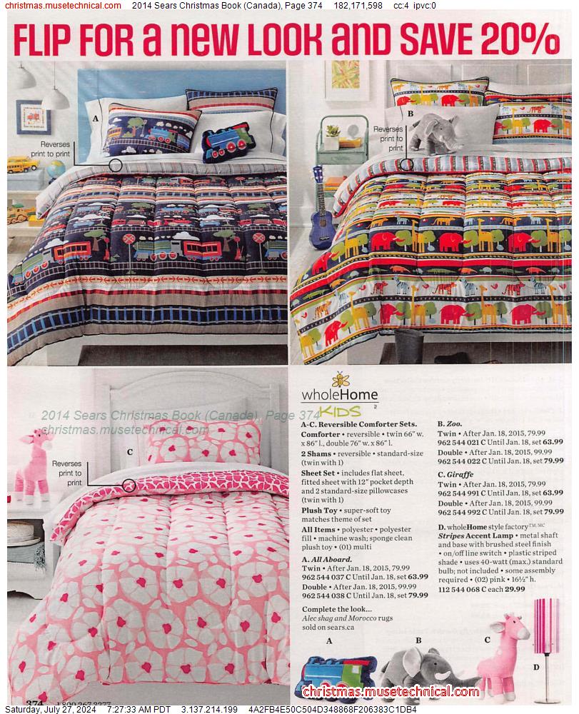 2014 Sears Christmas Book (Canada), Page 374