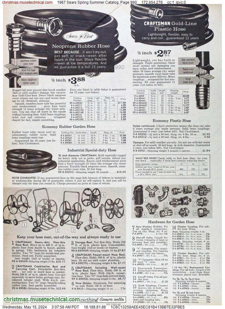 1967 Sears Spring Summer Catalog, Page 990