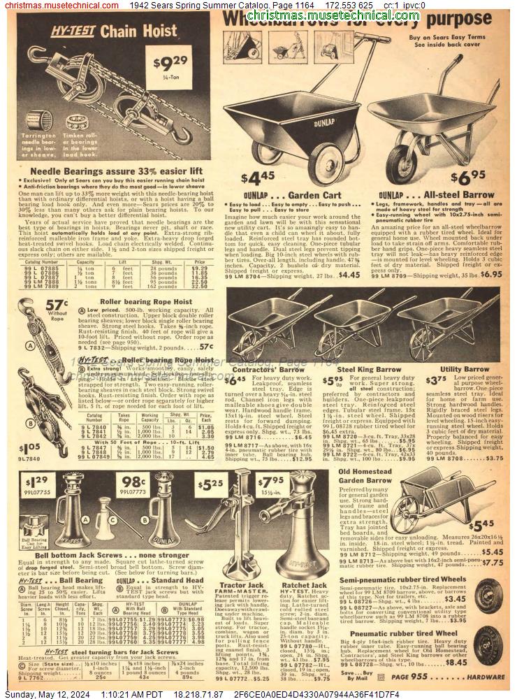 1942 Sears Spring Summer Catalog, Page 1164