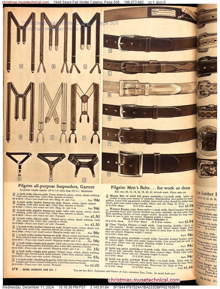 1946 Sears Fall Winter Catalog, Page 506