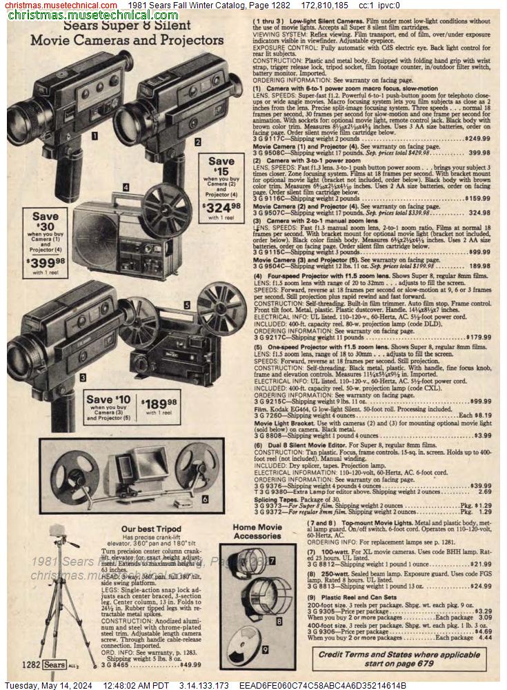 1981 Sears Fall Winter Catalog, Page 1282