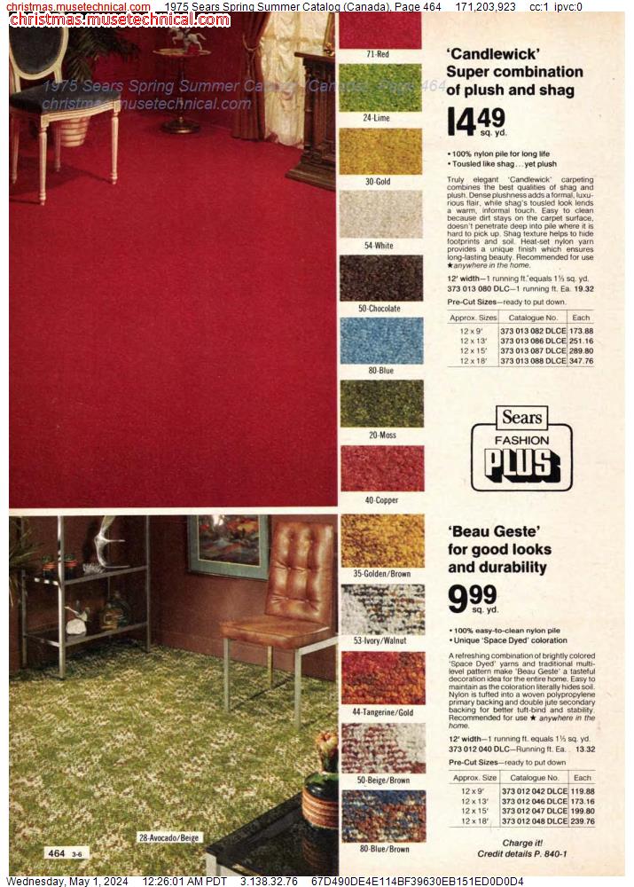 1975 Sears Spring Summer Catalog (Canada), Page 464
