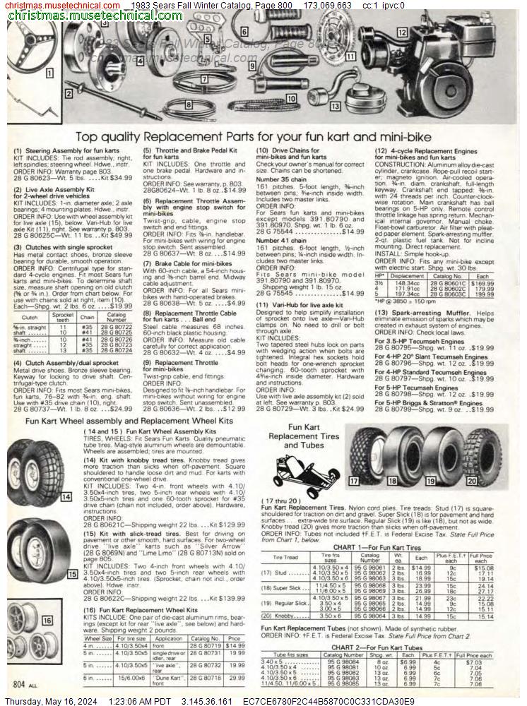 1983 Sears Fall Winter Catalog, Page 800