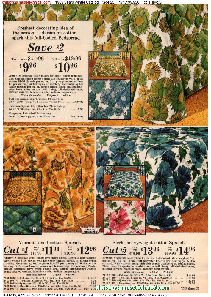 1969 Sears Winter Catalog, Page 25