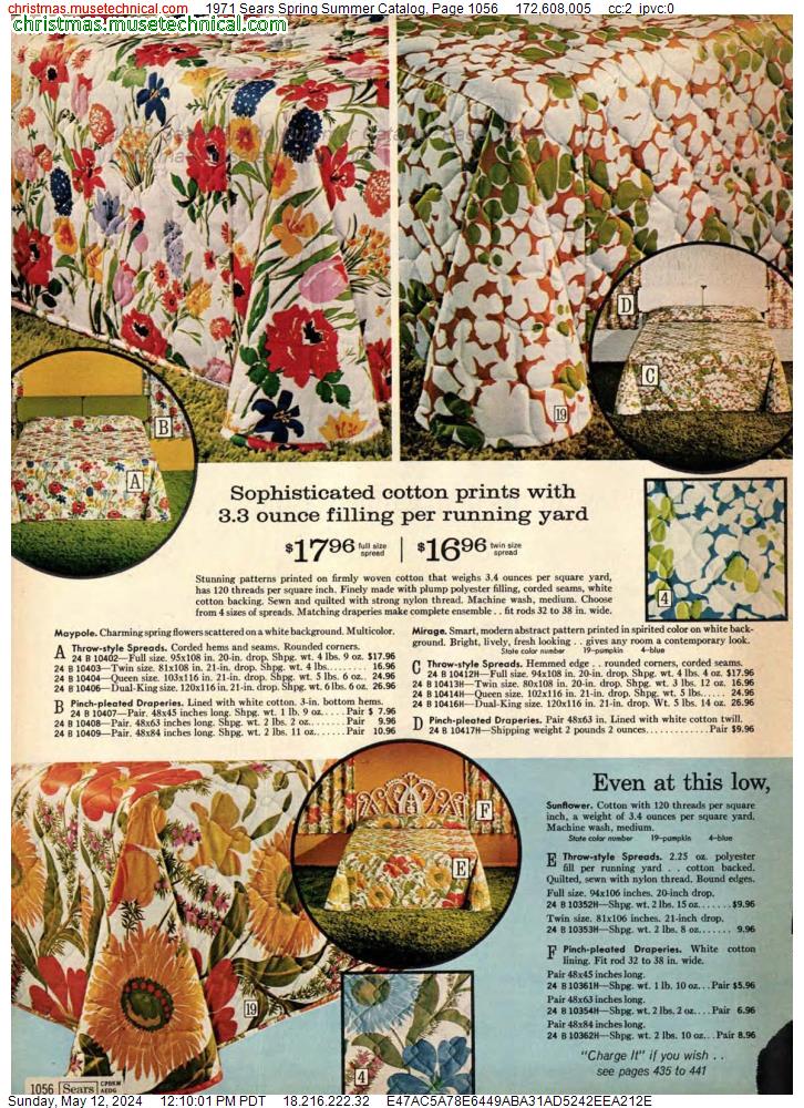 1971 Sears Spring Summer Catalog, Page 1056