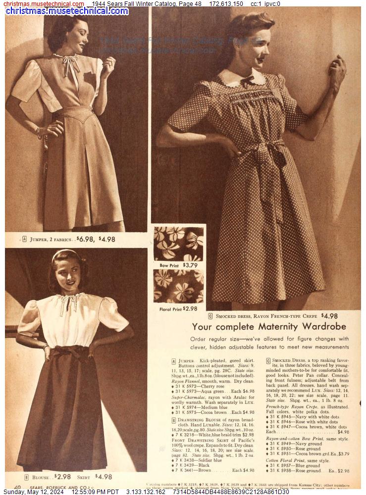 1944 Sears Fall Winter Catalog, Page 48