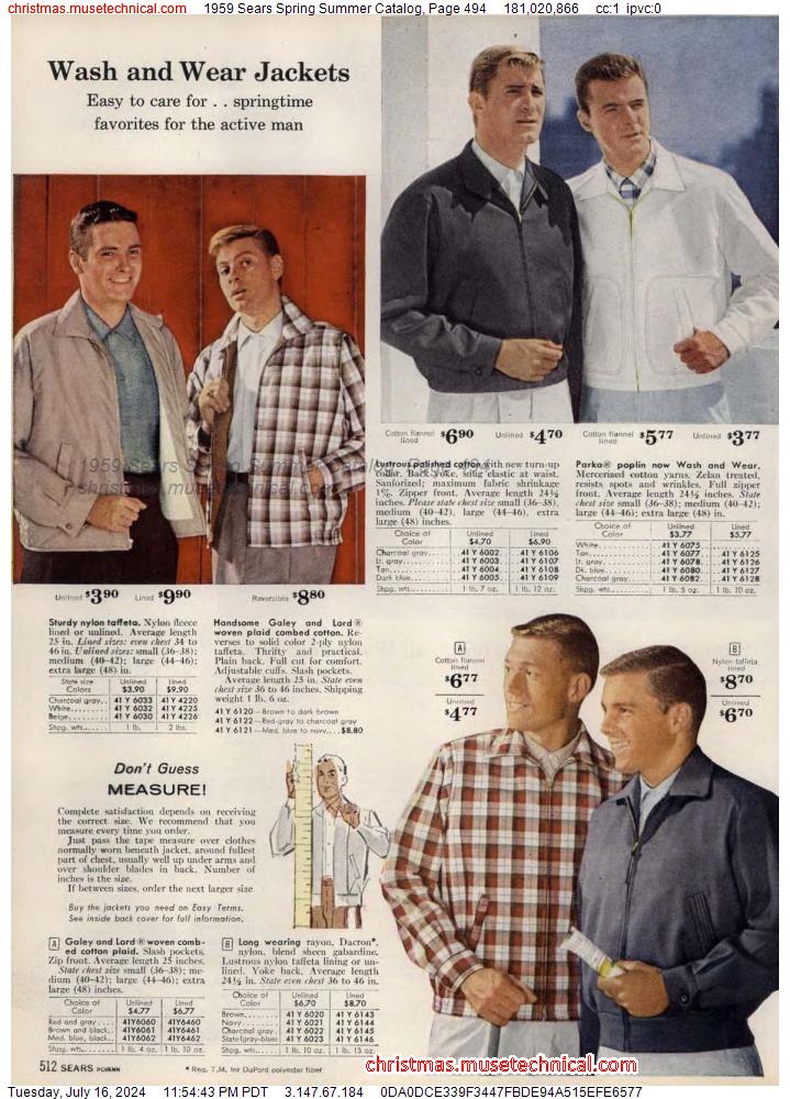 1959 Sears Spring Summer Catalog, Page 494