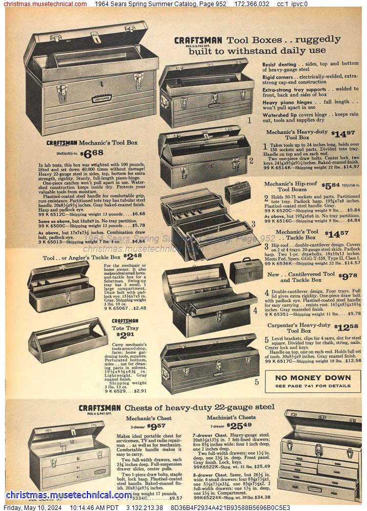 1964 Sears Spring Summer Catalog, Page 952