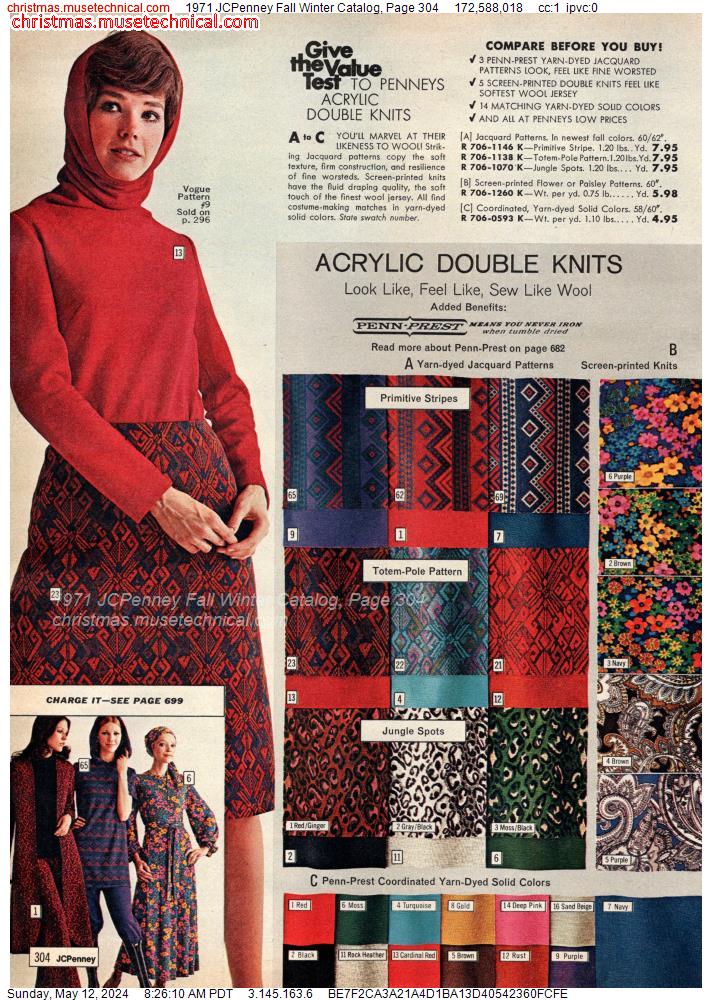 1971 JCPenney Fall Winter Catalog, Page 304
