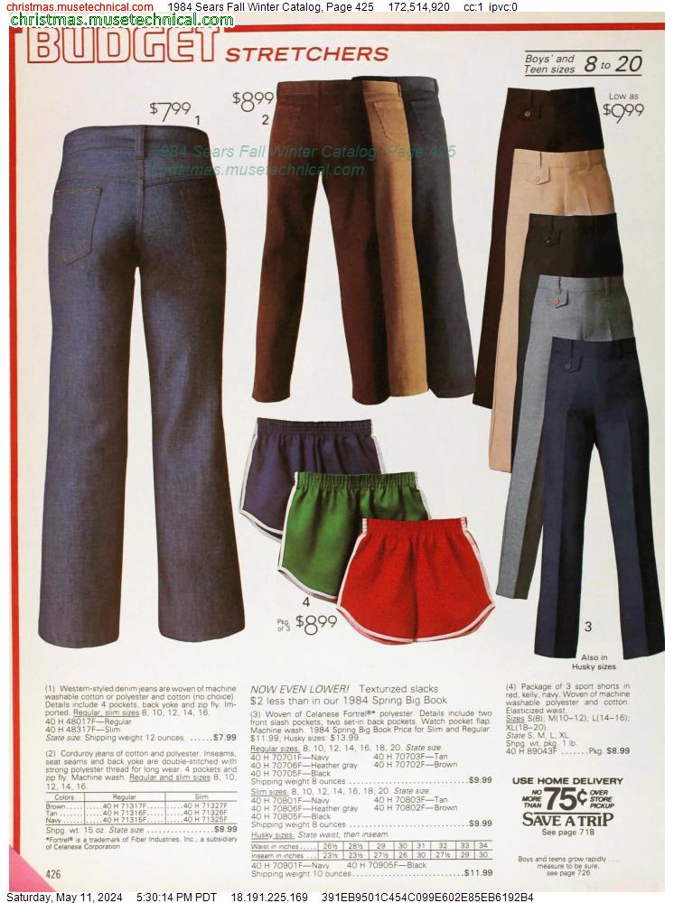 1984 Sears Fall Winter Catalog, Page 425