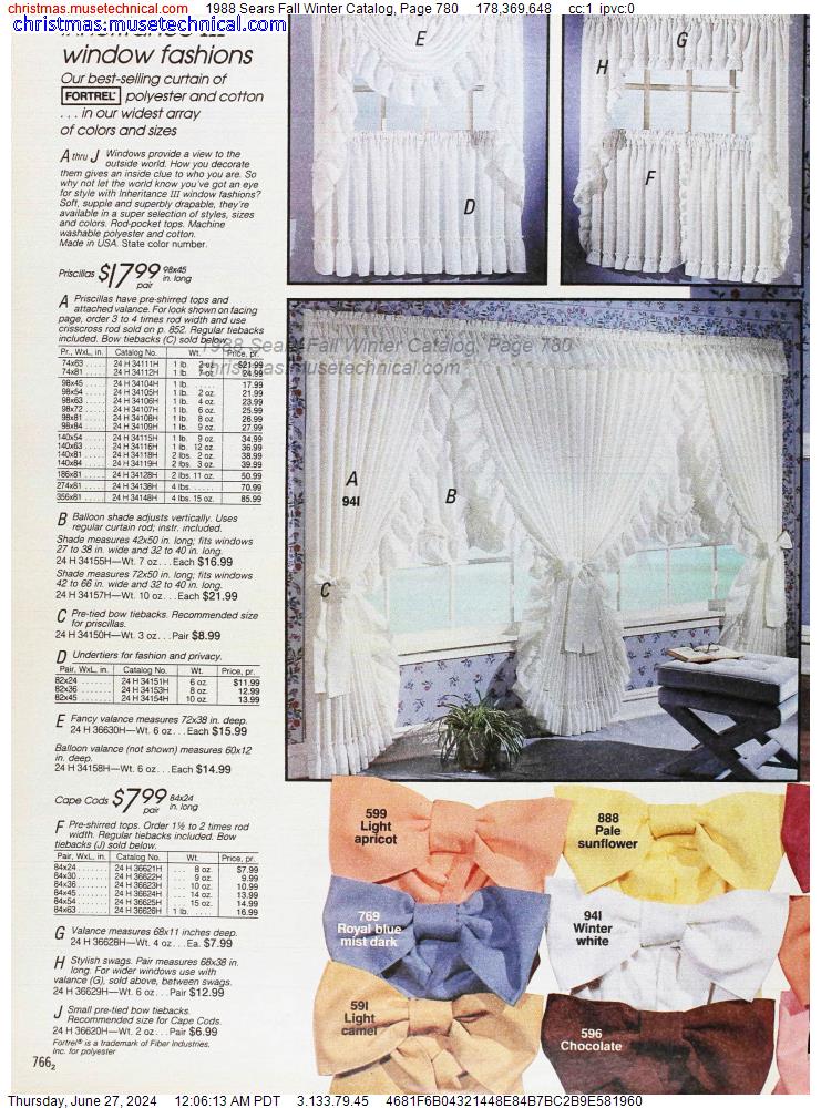 1988 Sears Fall Winter Catalog, Page 780