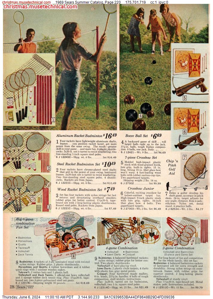 1969 Sears Summer Catalog, Page 220