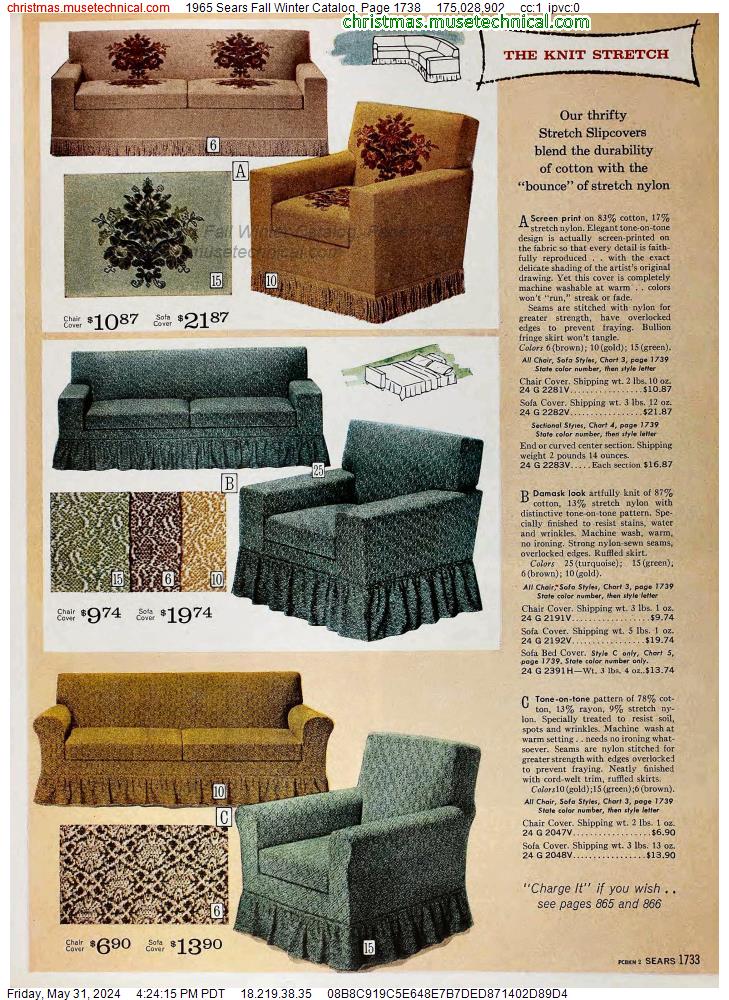 1965 Sears Fall Winter Catalog, Page 1738