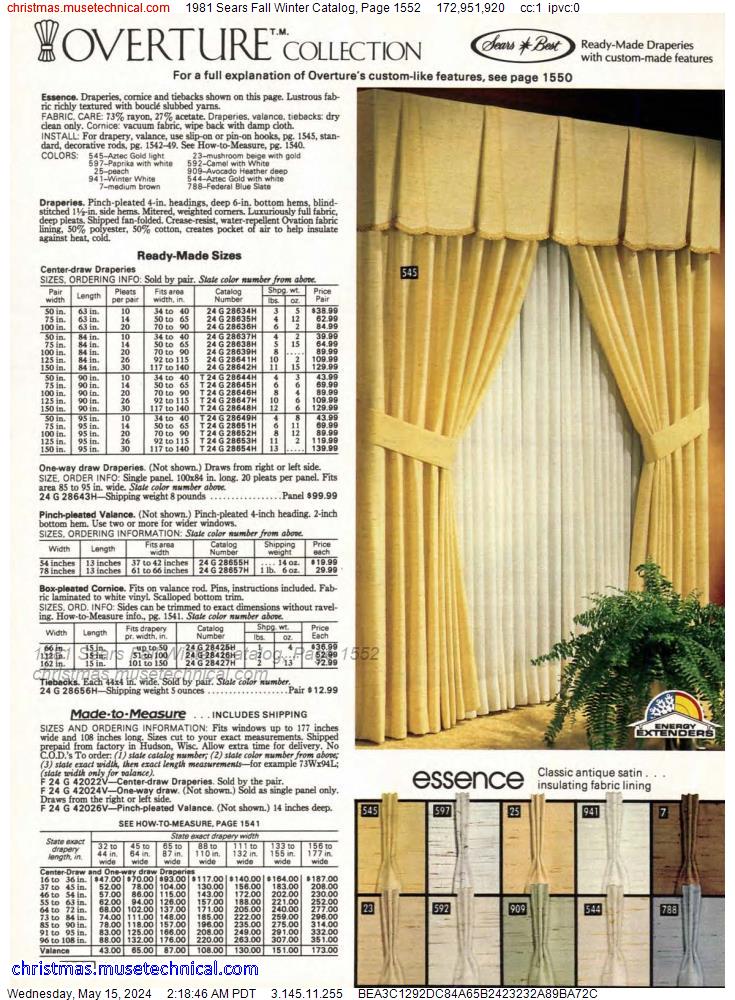 1981 Sears Fall Winter Catalog, Page 1552