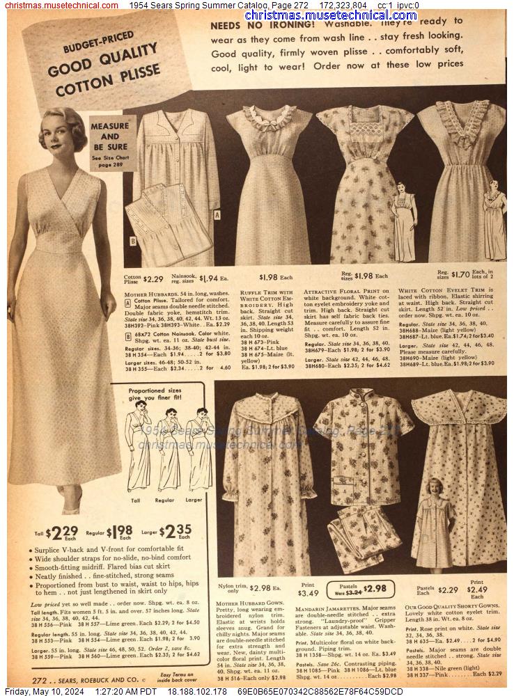 1954 Sears Spring Summer Catalog, Page 272