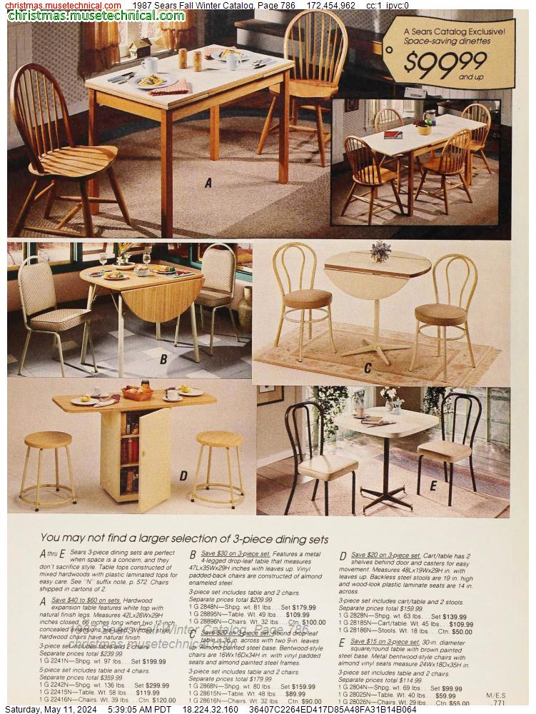 1987 Sears Fall Winter Catalog, Page 786