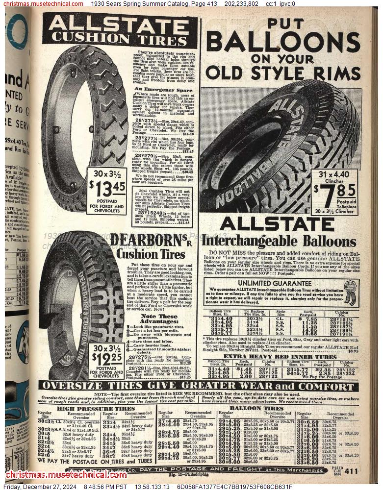 1930 Sears Spring Summer Catalog, Page 413