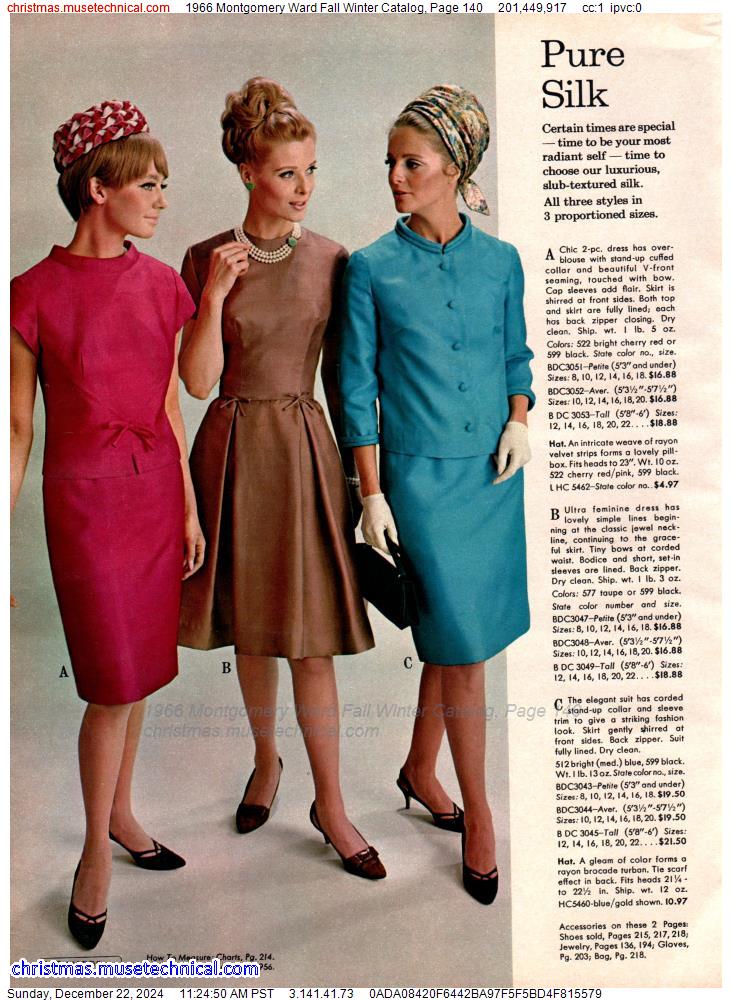 1966 Montgomery Ward Fall Winter Catalog, Page 140