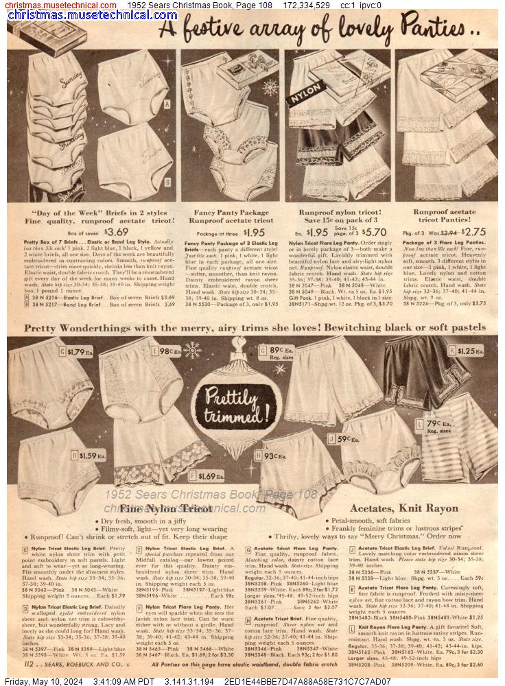 1952 Sears Christmas Book, Page 108
