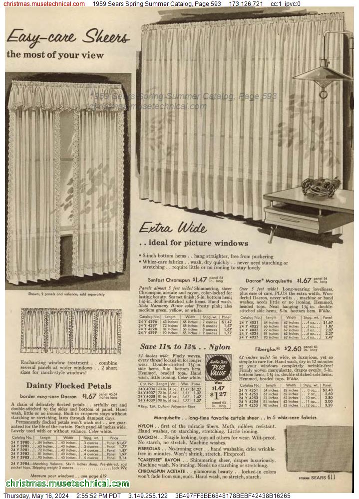 1959 Sears Spring Summer Catalog, Page 593
