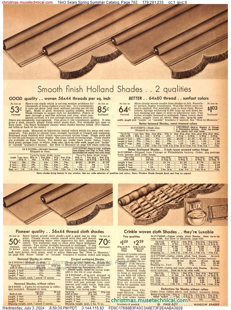 1943 Sears Spring Summer Catalog, Page 762