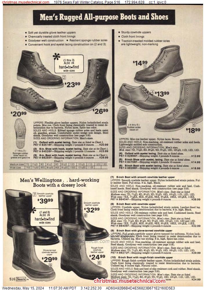 1976 Sears Fall Winter Catalog, Page 516