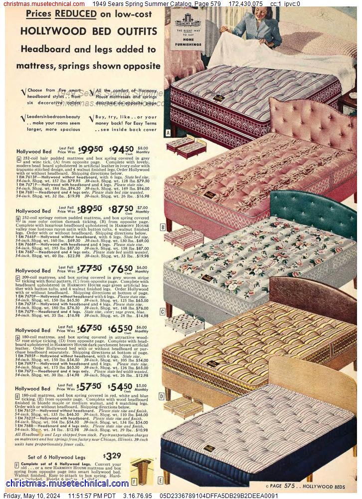 1949 Sears Spring Summer Catalog, Page 579