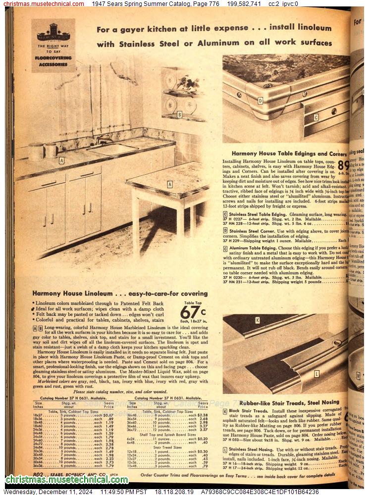 1947 Sears Spring Summer Catalog, Page 776