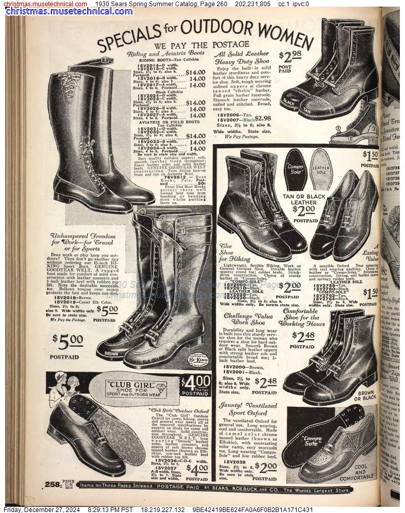 1930 Sears Spring Summer Catalog, Page 260