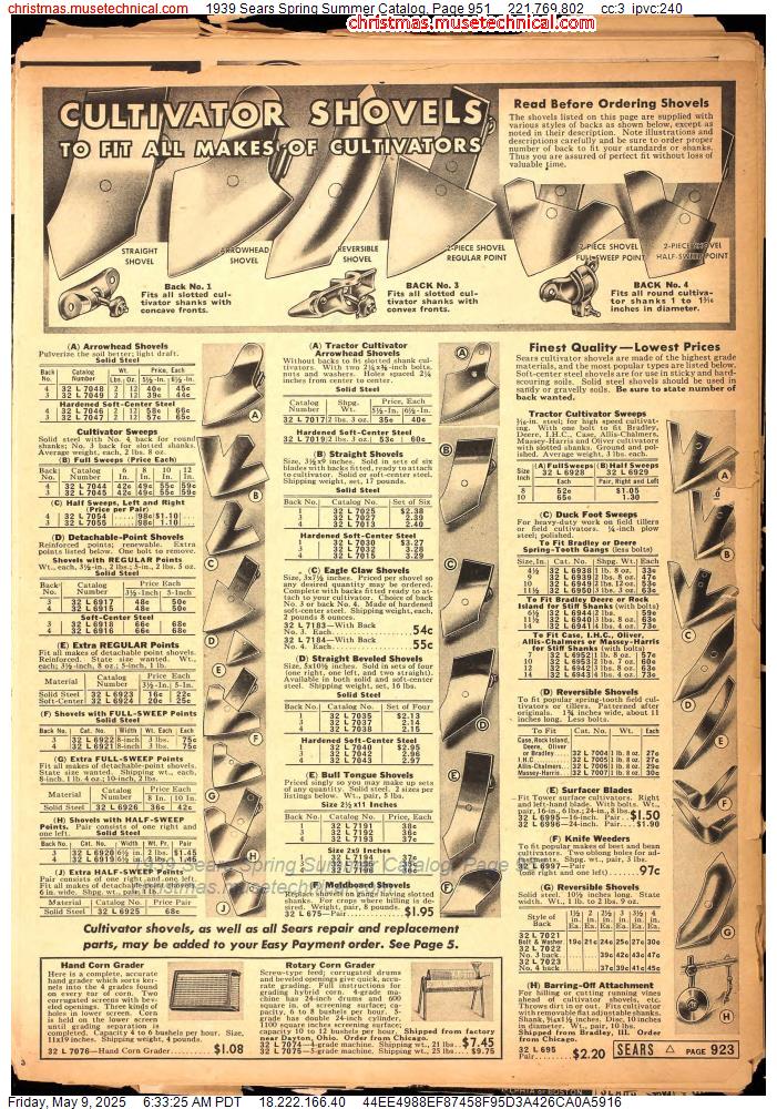 1939 Sears Spring Summer Catalog, Page 951