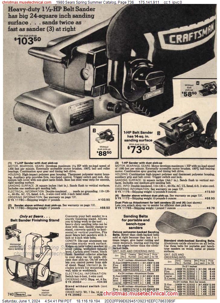 1980 Sears Spring Summer Catalog, Page 736