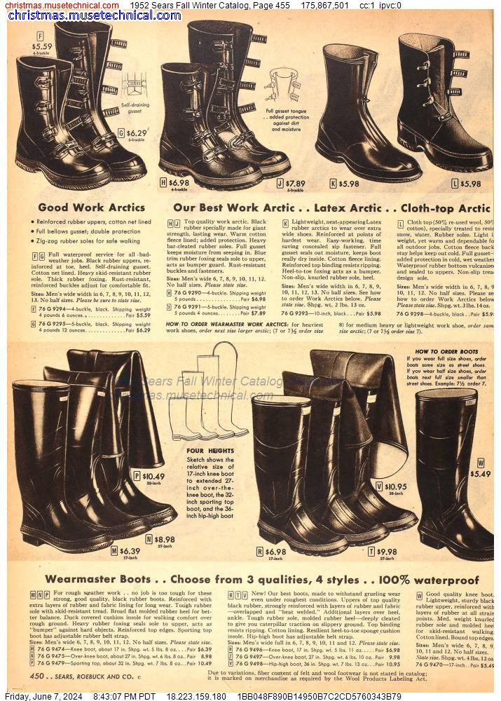 1952 Sears Fall Winter Catalog, Page 455