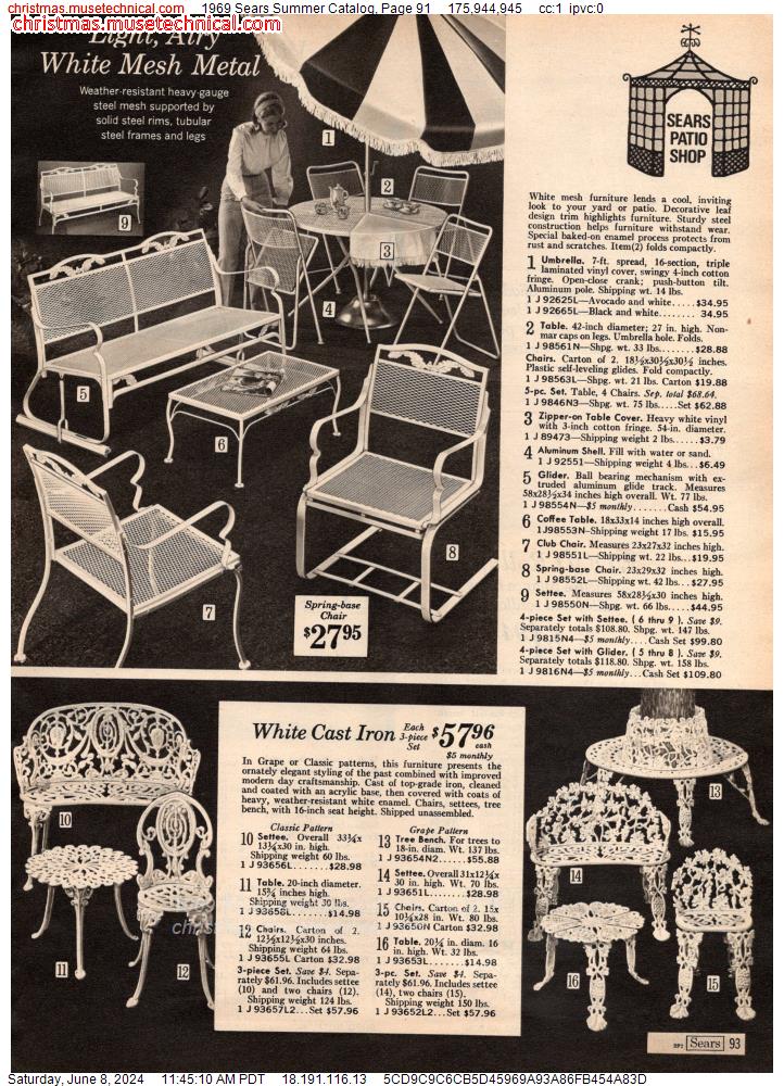 1969 Sears Summer Catalog, Page 91