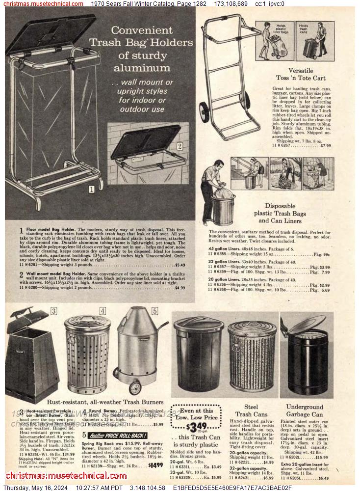 1970 Sears Fall Winter Catalog, Page 1282