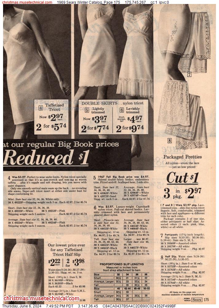 1969 Sears Winter Catalog, Page 175