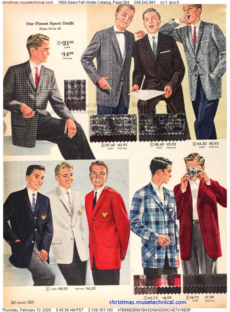 1959 Sears Fall Winter Catalog, Page 584