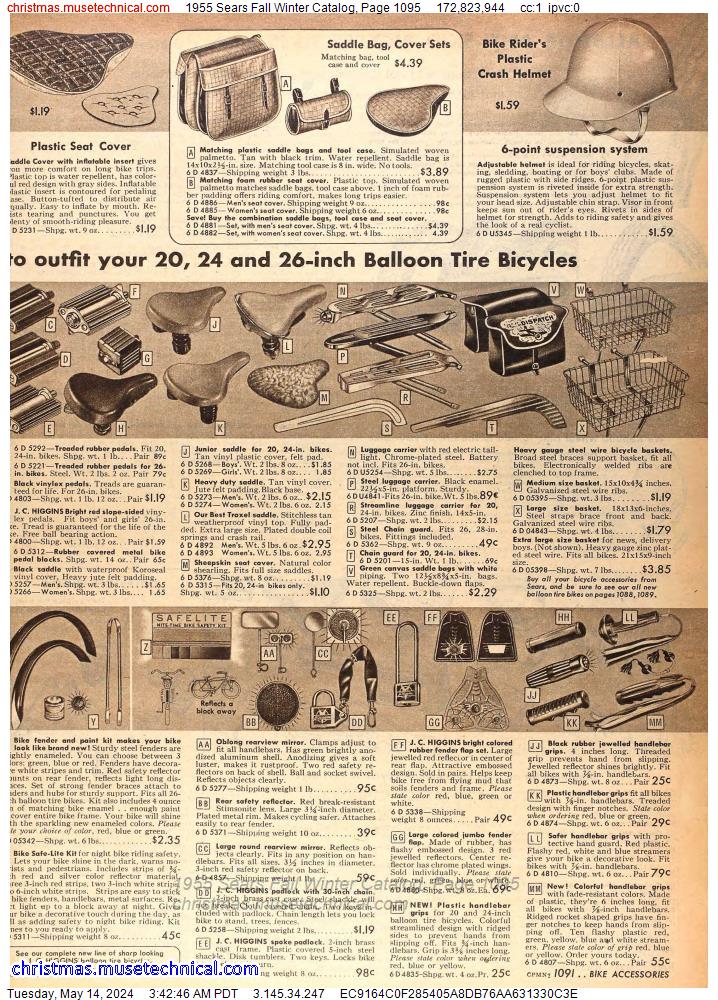 1955 Sears Fall Winter Catalog, Page 1095
